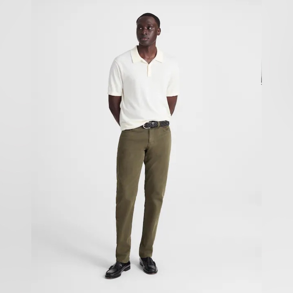 Madewell The Athletic Allday Slim Pant in Deep Green Size 30 x 32 $128 NR446